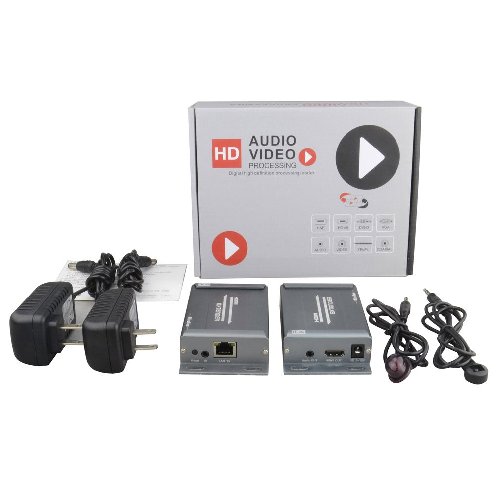 HDMI USB KVM Extender, 80m 1080P@60Hz Over Rj45 Cat5e Cat6, USB2.0 * 2, Transmitter and Receiver K591