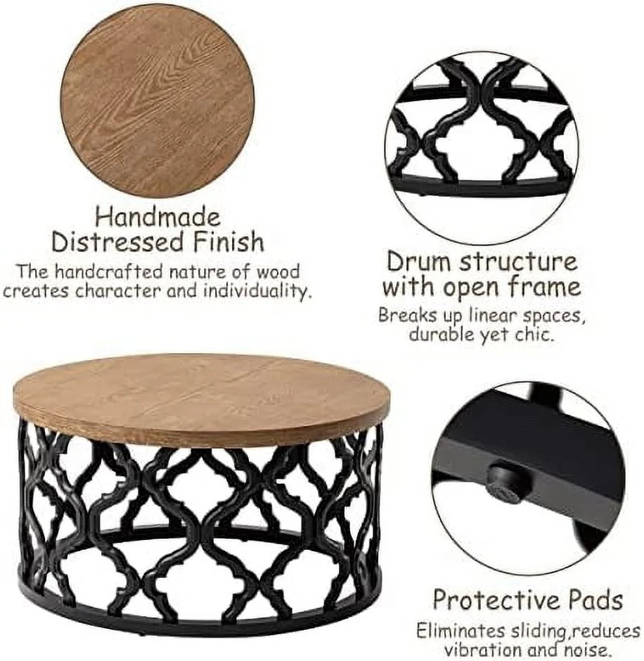 Farmhouse Distressed Wood End Table R17115