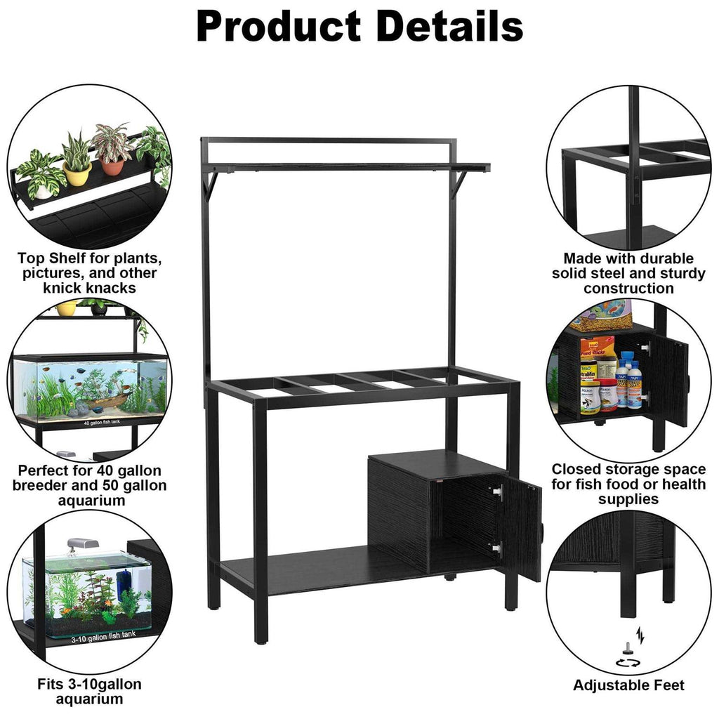 40-50 Gallon Fish Tank Stand with Plant Shelf P4625