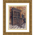 Gold Ornate Wood Frame Double Matted Art Print O8795