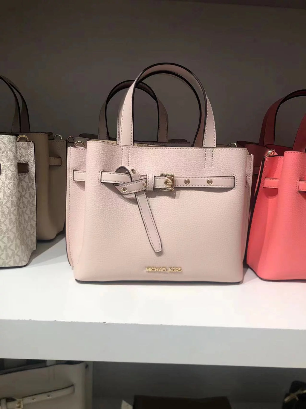 Small Pebbled Leather Satchel P6363