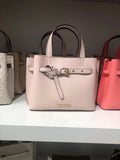 Small Pebbled Leather Satchel P6363