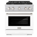 30 4.2 cu. ft. Gas Range with Convection Oven in Stainless Steel with White Matte Door R236194