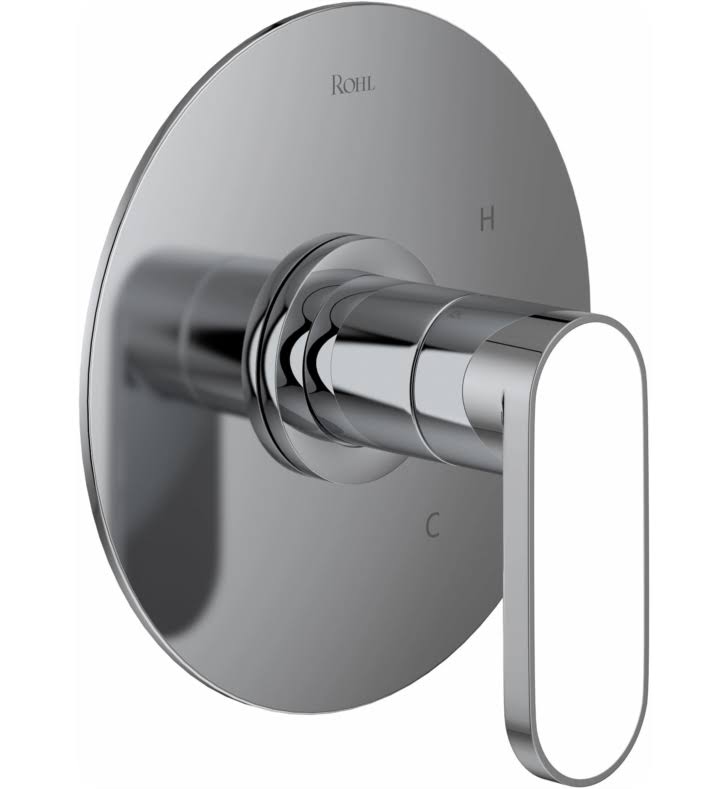 Polished Chrome Pressure Balance Trim with Whitewash Barnwood Lever Handle Z26627