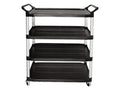 Black Four-Shelf Utility Cart E72548