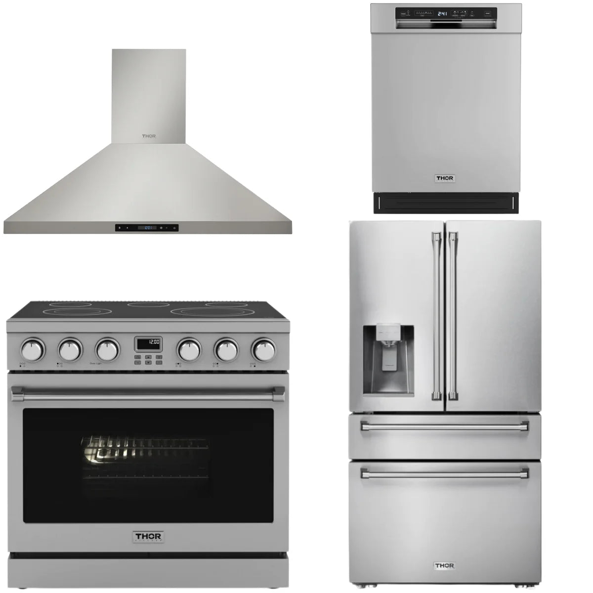 36 Electric Range, Range Hood, Refrigerator and Dishwasher A463527