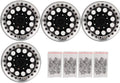 4Pcs 1.9 Inch Beadlock Wheel Rim Hub Accessory for RC Crawler Car (Black Red) E240191