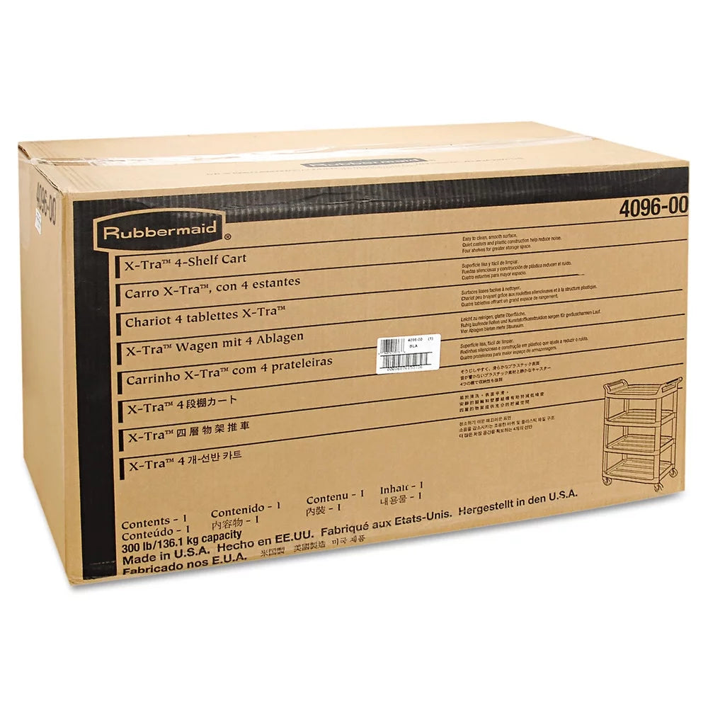 Black Four-Shelf Utility Cart E72548