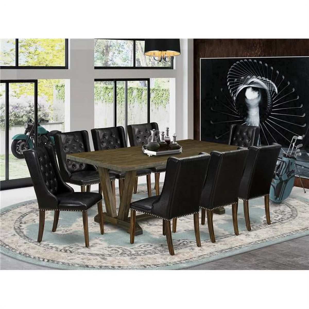 9 Piece Dining Room Set F58717