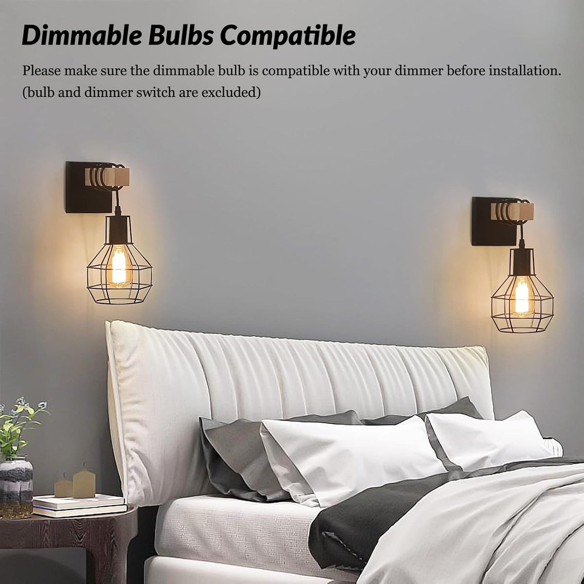 Black Wall Sconces Set of 2 A87447