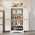 43" White Kitchen Pantry Cabinet with Adjustable Shelves F299