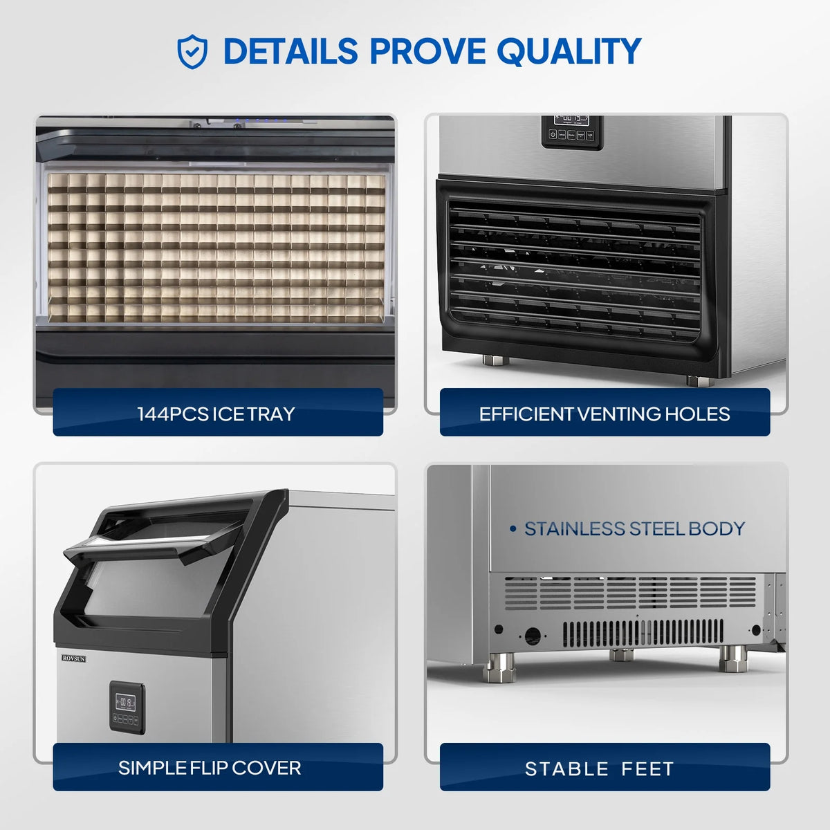 Commercial Ice Maker with 77lbs Storage Bin K72751