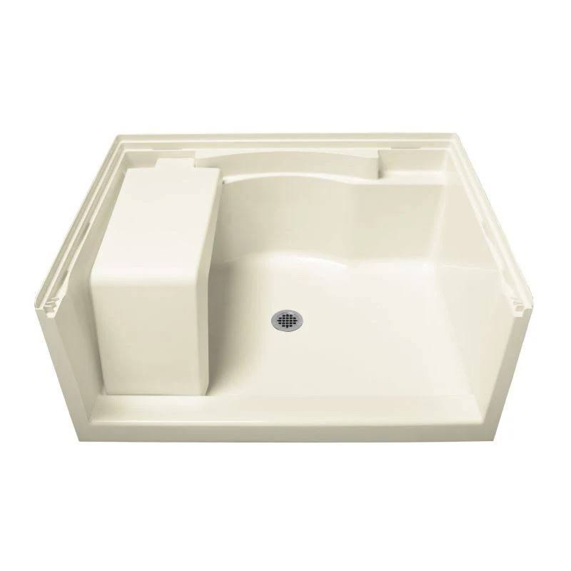36 in. x 48 in. Single Threshold Shower Base in Biscuit Y8448