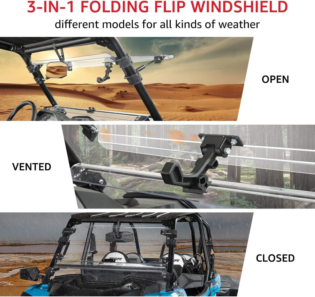 Folding Flip Windshield X3598