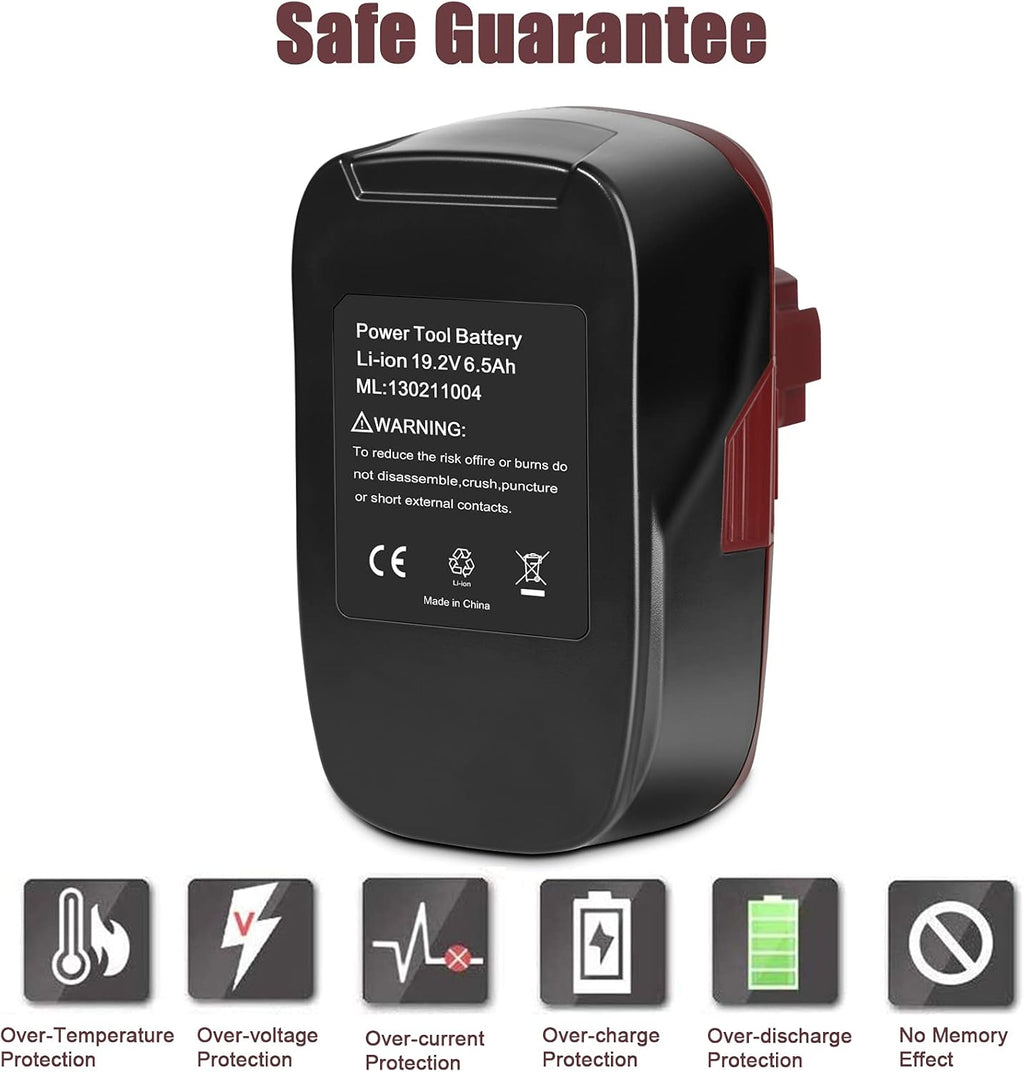 2 Pack 6.5Ah 19.2V Lithium ion Battery Replacement V897