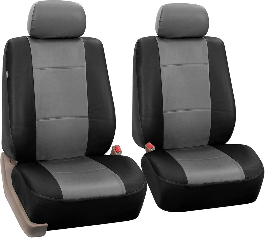 Tan PU Leather Front Car Seat Covers F1908