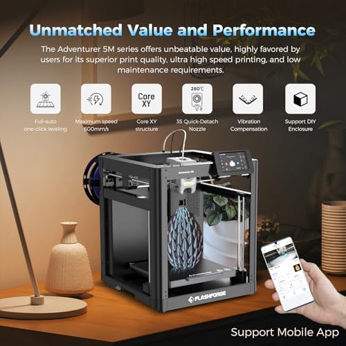 3D Printer with Auto Leveling, 600mm/s High Speed, 220x220x220mm W666