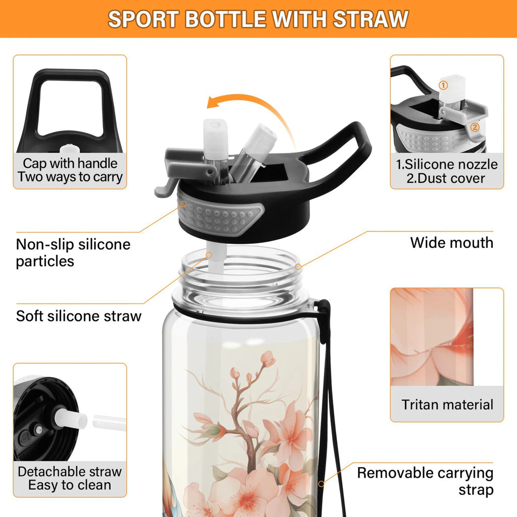 32oz Tritan Sports Water Bottle with Straw Q672100