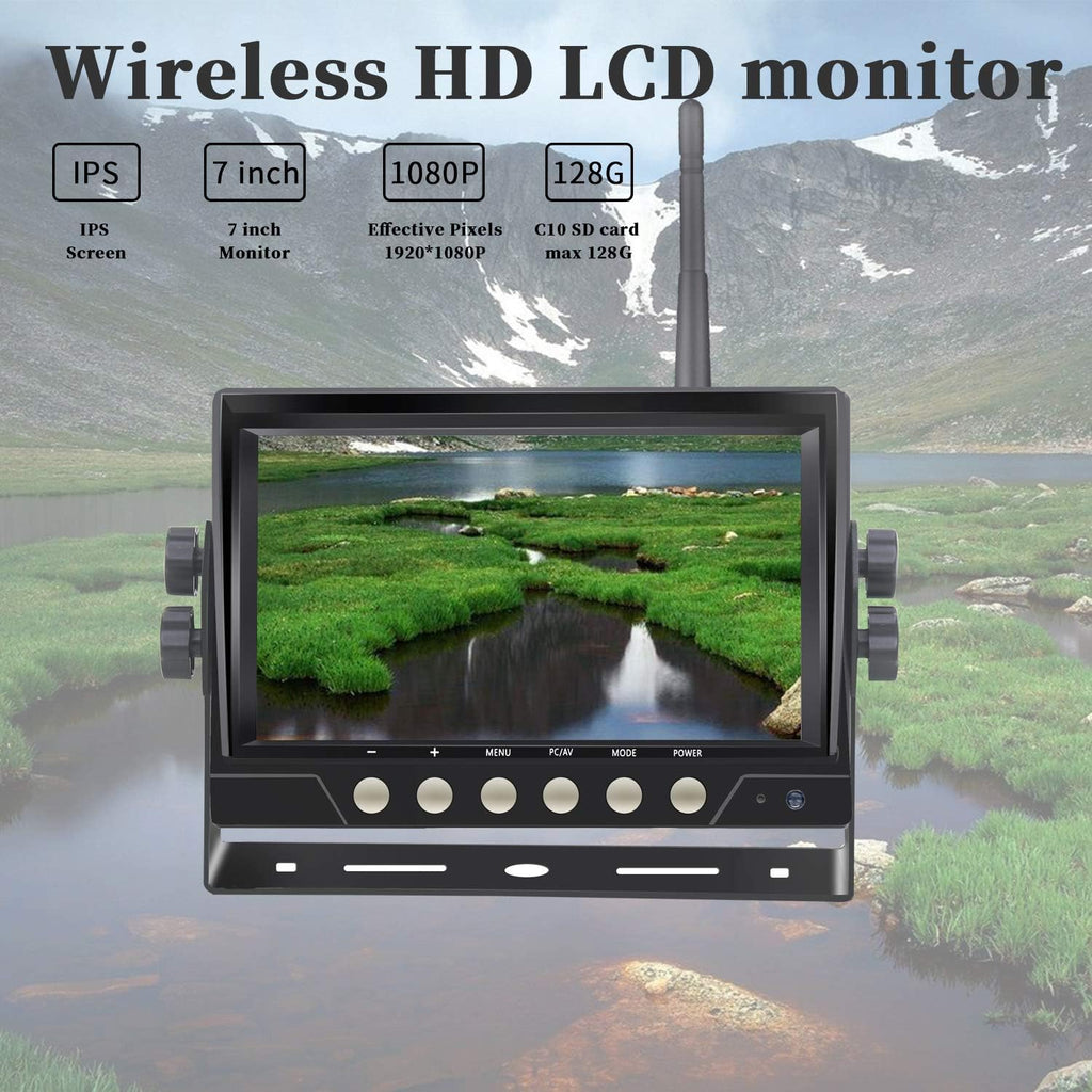 7'' Wireless Rear View Camera System with DVR Monitor S729472