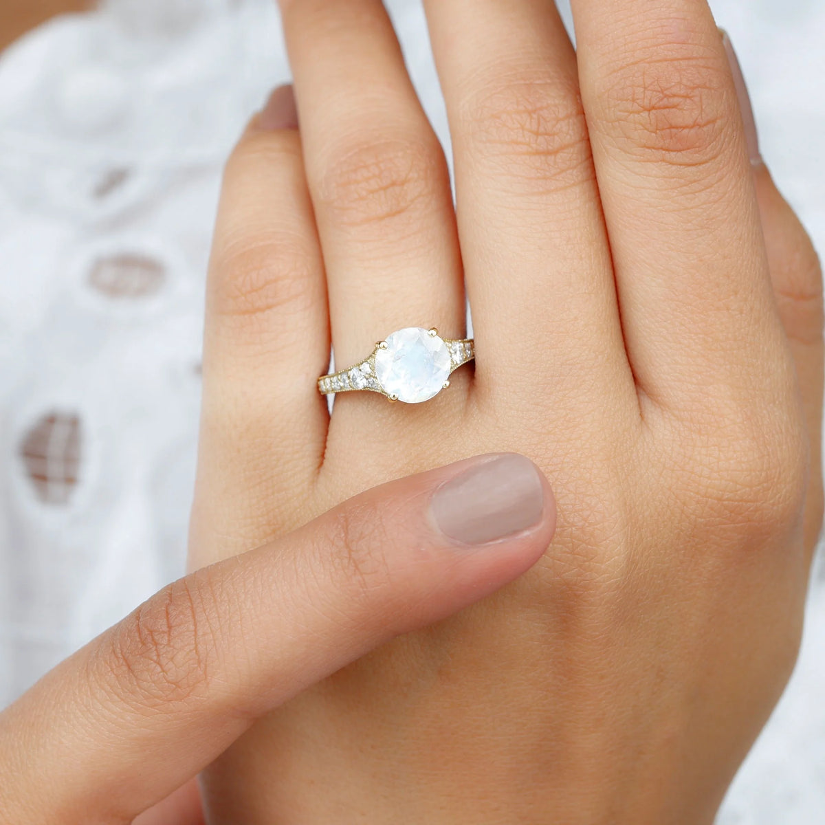 14K Yellow Gold Solitaire Ring with Diamond M8345