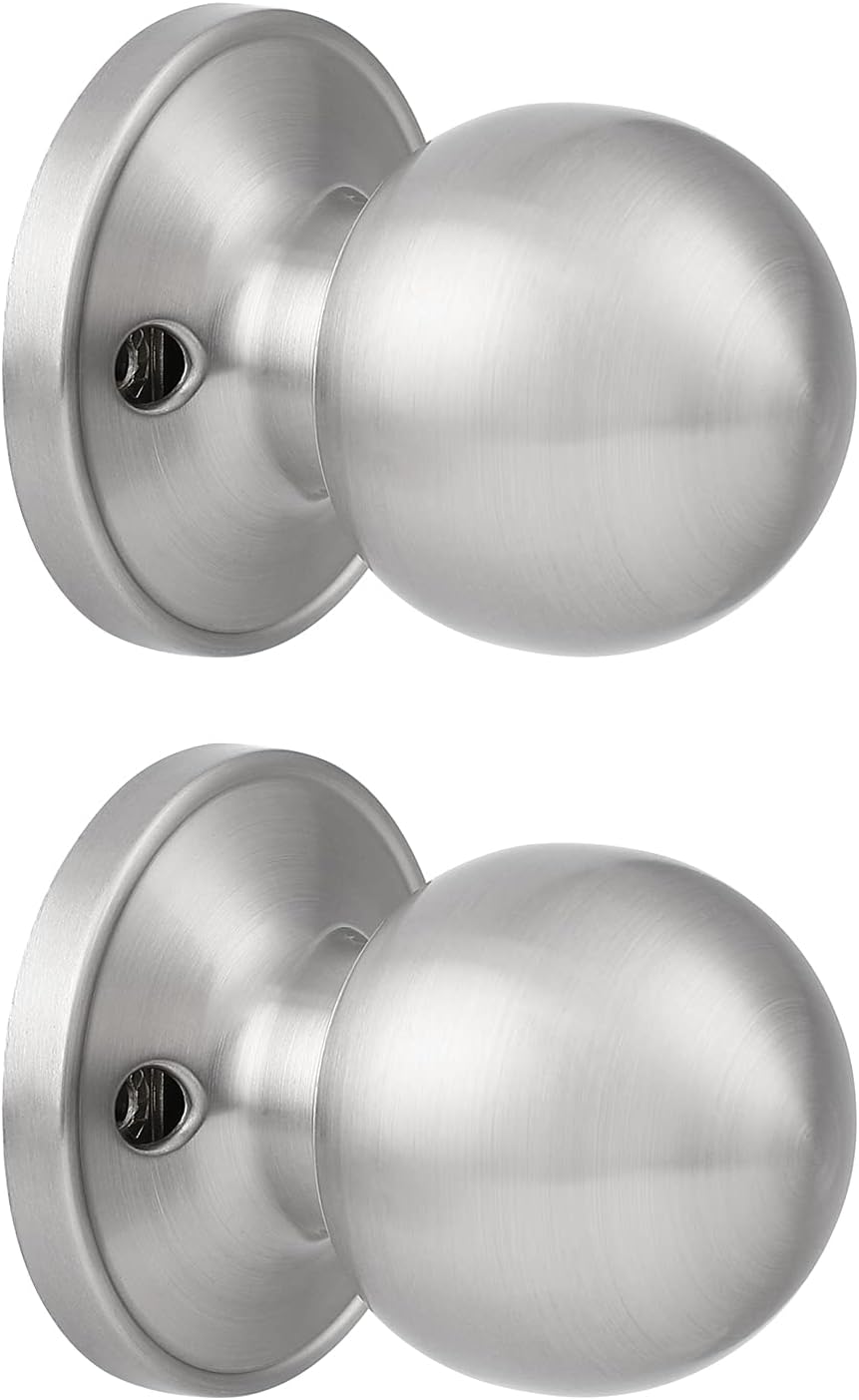 Brushed Nickel Privacy Door Knob Locks (10 Pack) D7319