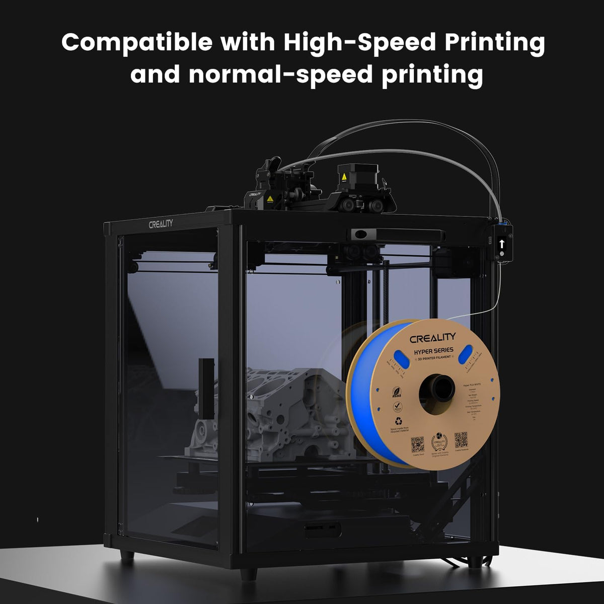 3D Printer 600mm/s Printing Speed 300°C High-Temperature Nozzle Direct Extruder Auto Leveling L43579