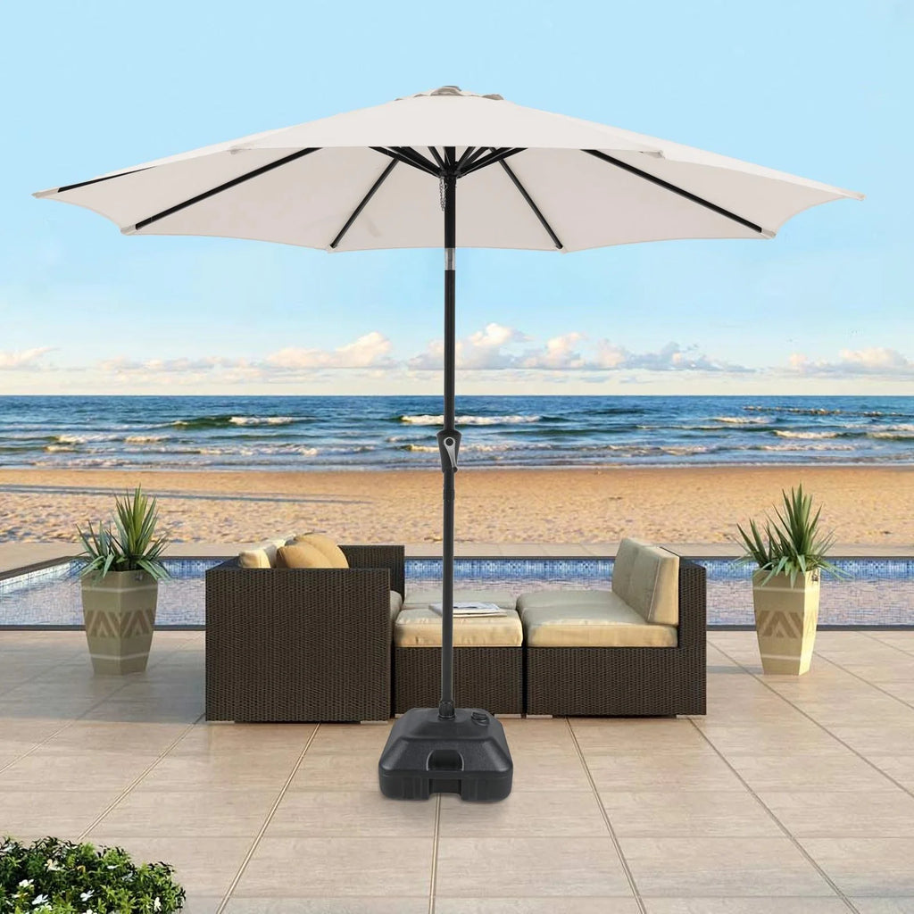 Cream 9-Feet Patio Umbrella with 8 Ribs P951