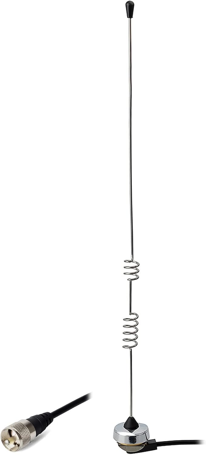Dual-Band NMO Antenna VHF 144Mhz UHF 430MHz with 13ft RG-58 Coax Cable PL-259 Mount L64463