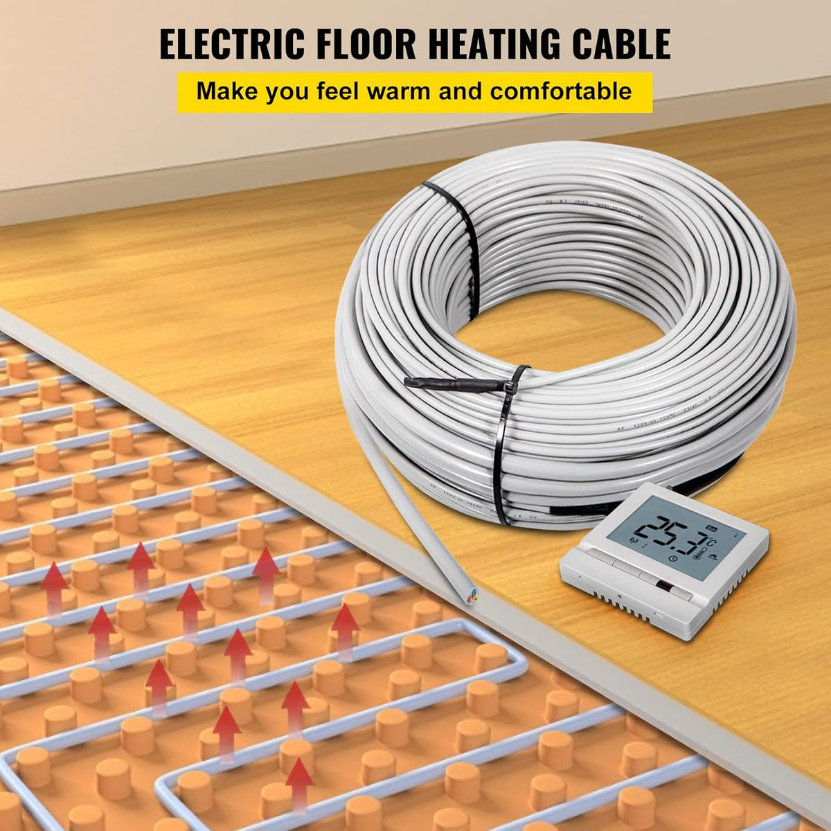 103 Square Feet Waterproof Insulated Floor Heating Cable K644