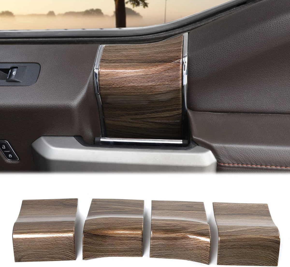 Interior Door Handle Panel Trim ABS Cover A907