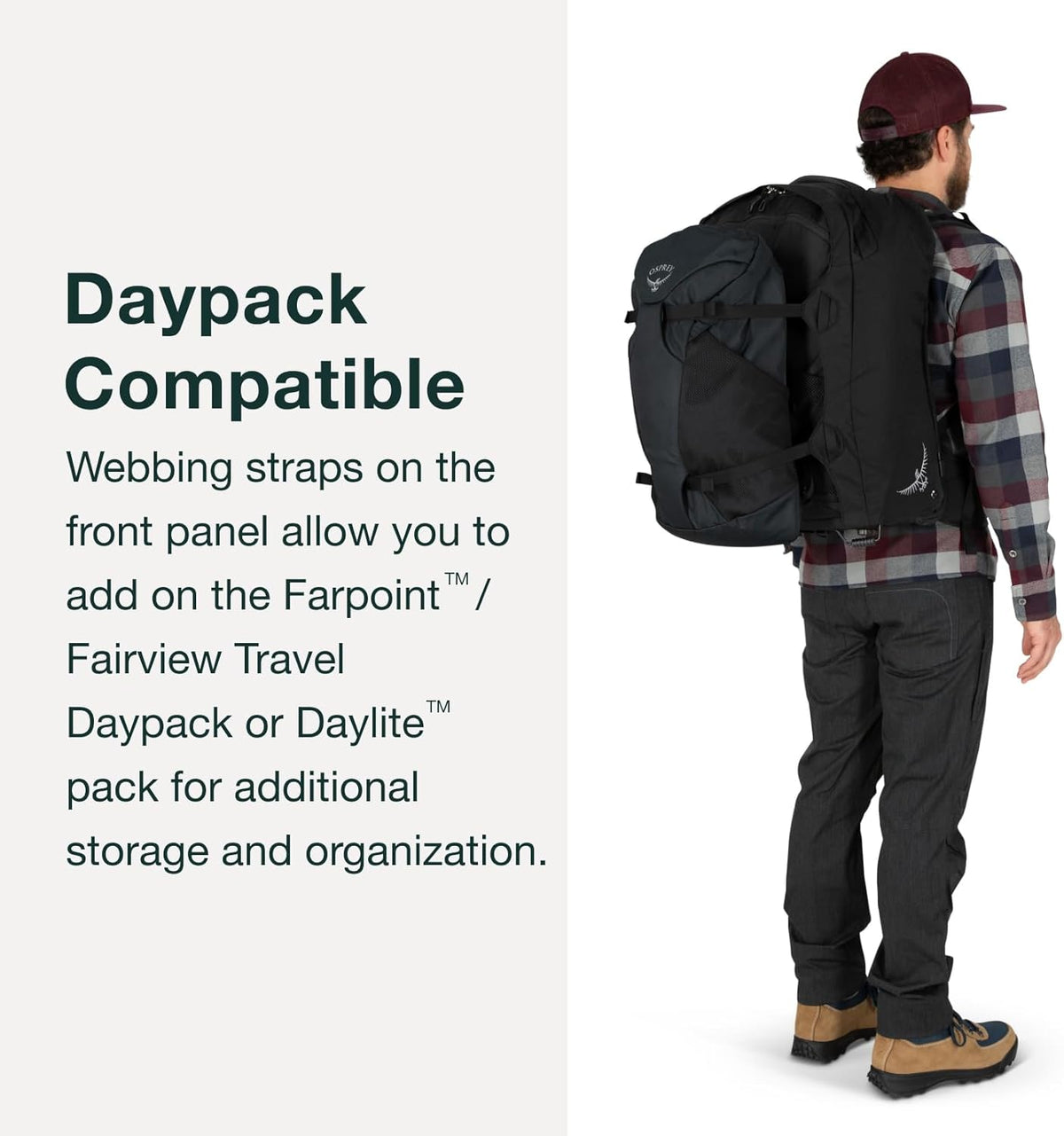Black 65L Wheeled Travel Pack Q578