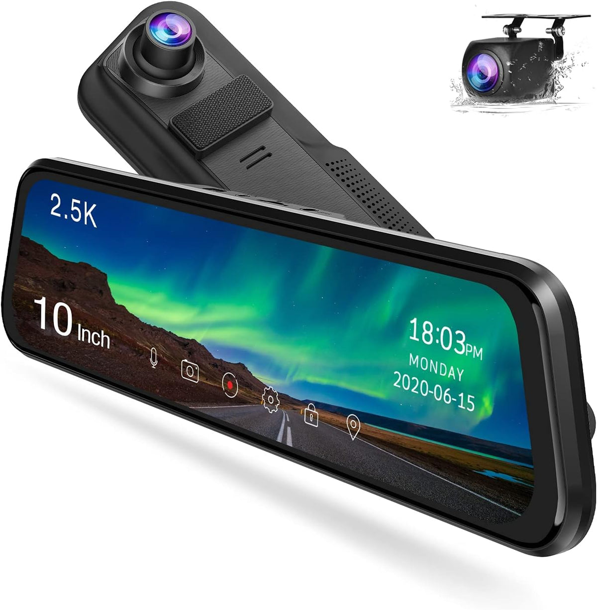 2.5K Mirror Dash Cam with Touch Screen K633