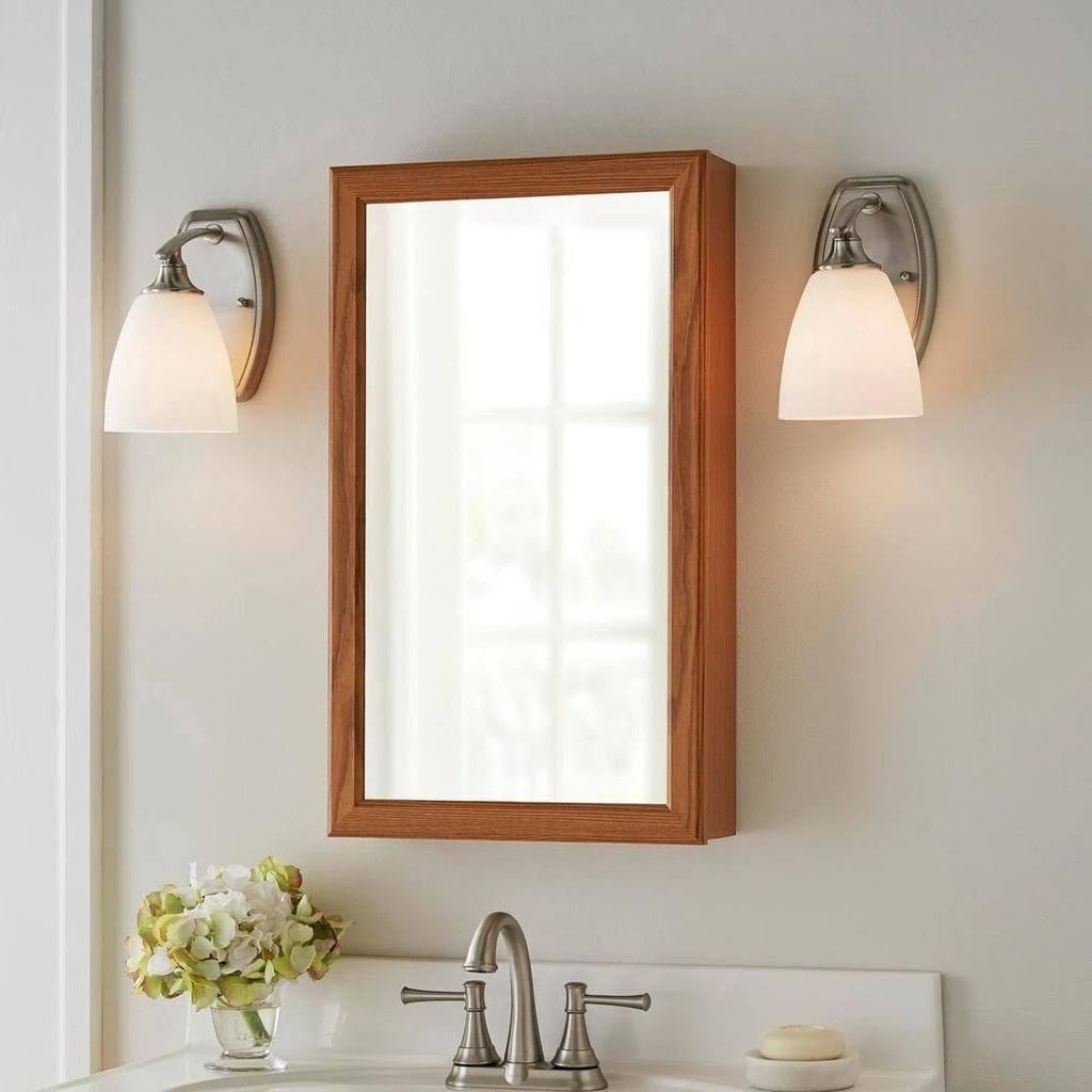 Oak Bathroom Vanity Cabinet W75992