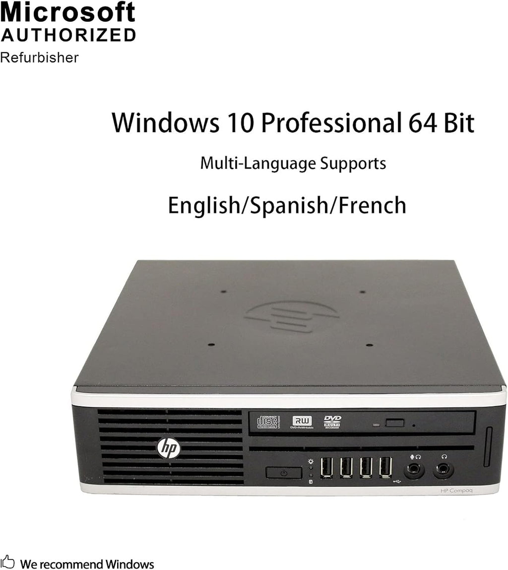 HP Elite 8300 Ultra Small Slim Business Computer PC, 8GB RAM, 120GB SSD, Wi-Fi, Windows 10 Professional (Renewed) B8350
