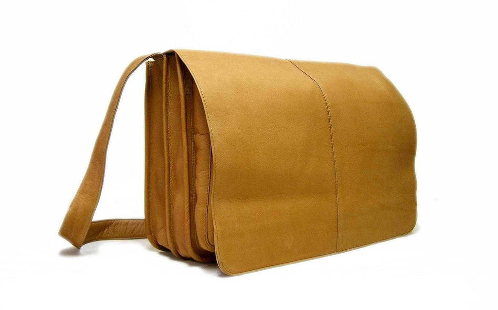 Tan Leather Messenger Bag E131446