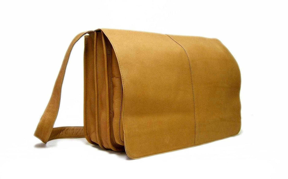 Tan Leather Messenger Bag E131446