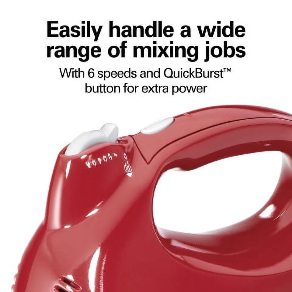 Red 6 Speeds Stand and Hand Mixer G540