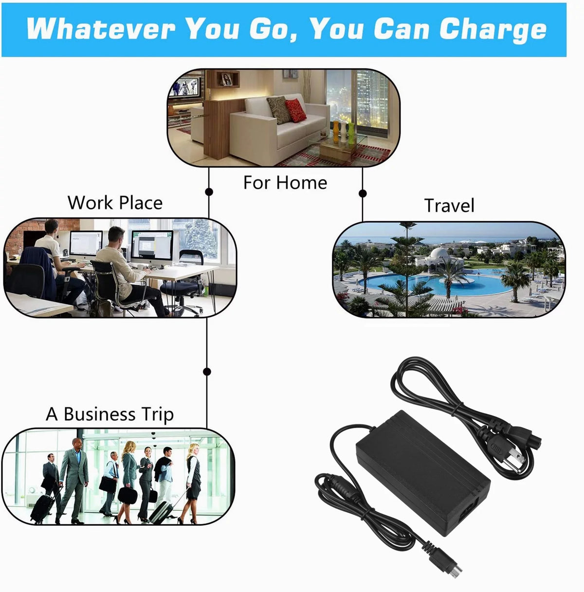 Compatible AC / DC Adapter Replacement for 15 LCD Monitor Power F321
