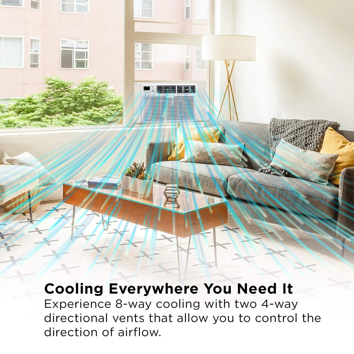 8000 BTU Smart Window Air Conditioner with Remote White K790