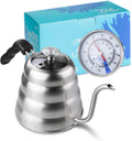 40 Fl Oz Stainless Steel Gooseneck Pour Over Kettle with Thermometer K847