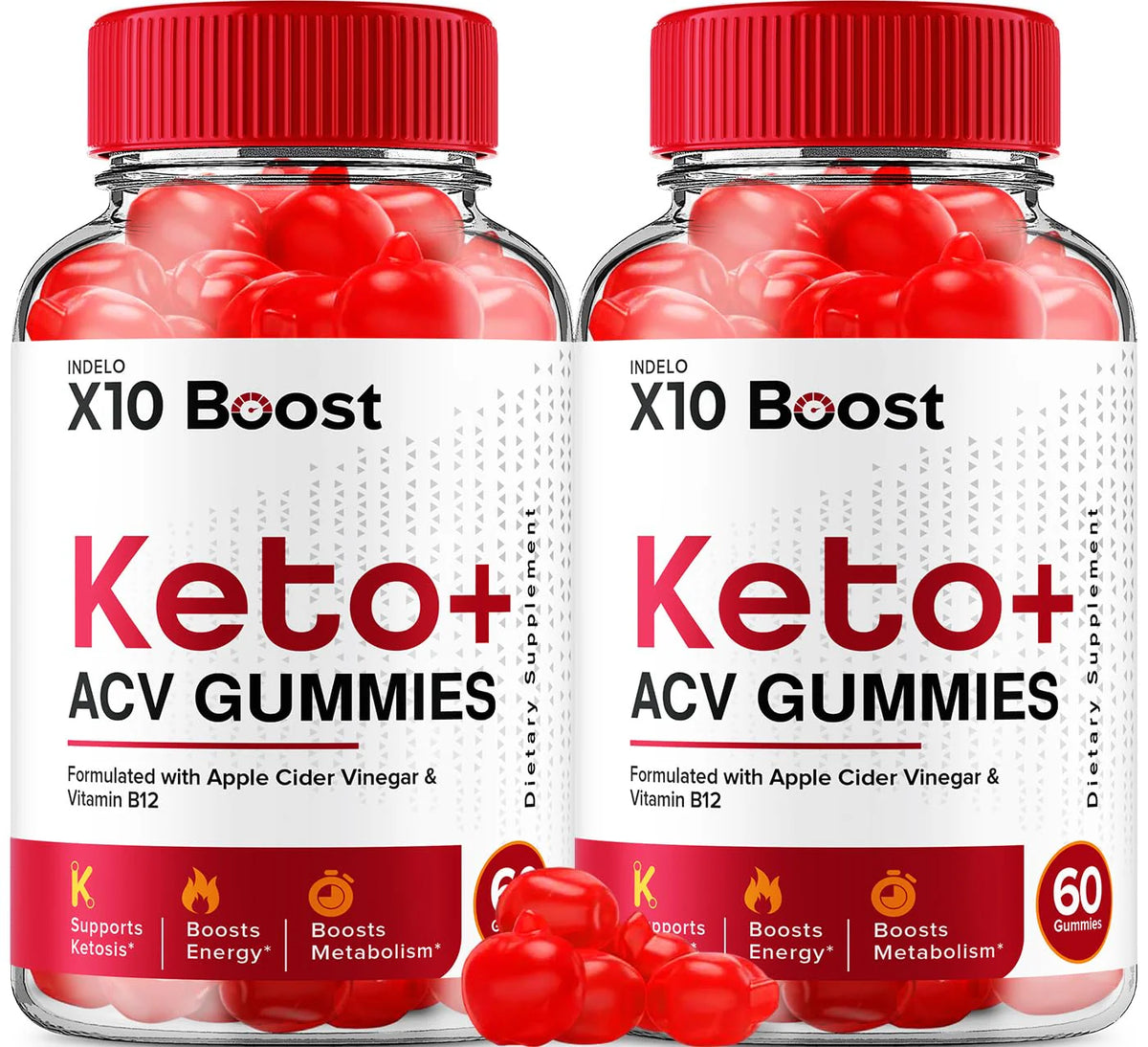 Keto ACV Gummies 1000mg B12 120 Gummies 2 Pack X3389