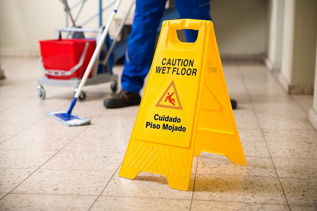 Yellow 2-sided Caution Wet Floor Sign (4 Pack) R531