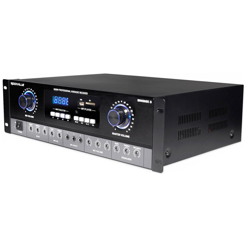 12x22 Karaoke Vocal Speakers with Bluetooth Amplifier Mixer R55955