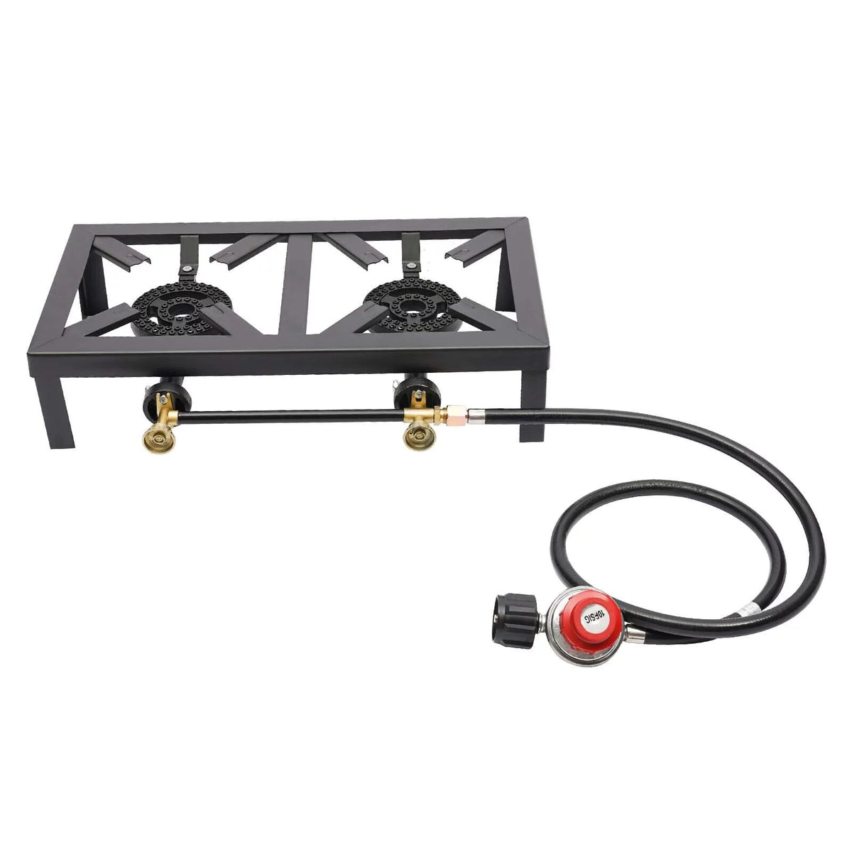 Double Propane Gas Burner Stove with Regulator Hose D287438