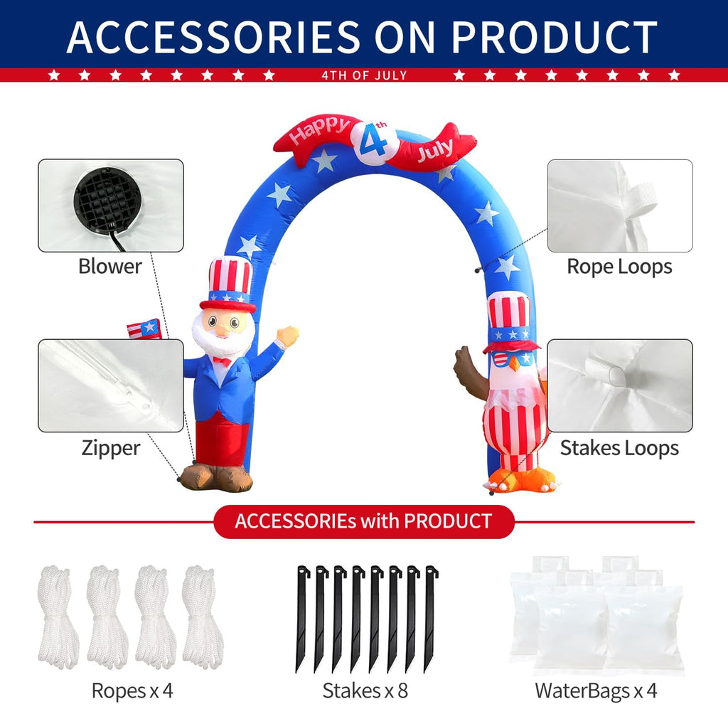9 FT Inflatable Outdoor Decoration with LED Lights X746