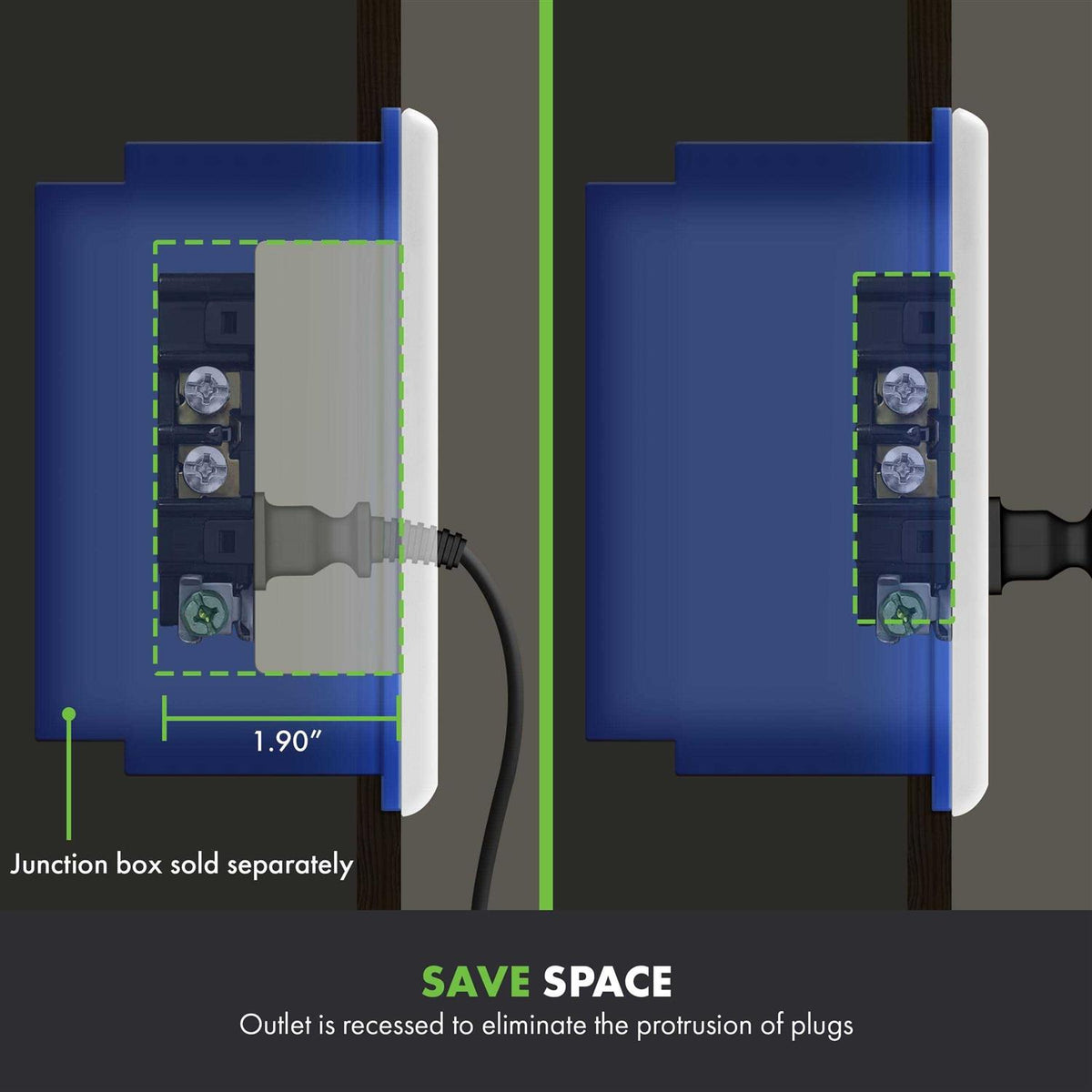 Recessed Duplex Tamper-Resistant Outlet 1-Gang M4924