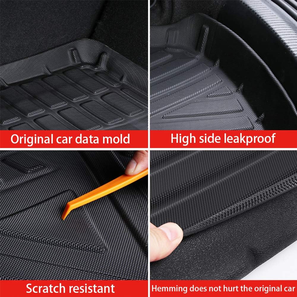 Cargo Liner Heavy Duty Rubber Waterproof Black Pack of 2 S465787