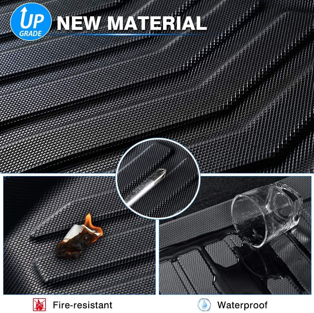 Custom Fit All Weather Floor Mats 1st & 2nd Row Black Non-Slip R6210