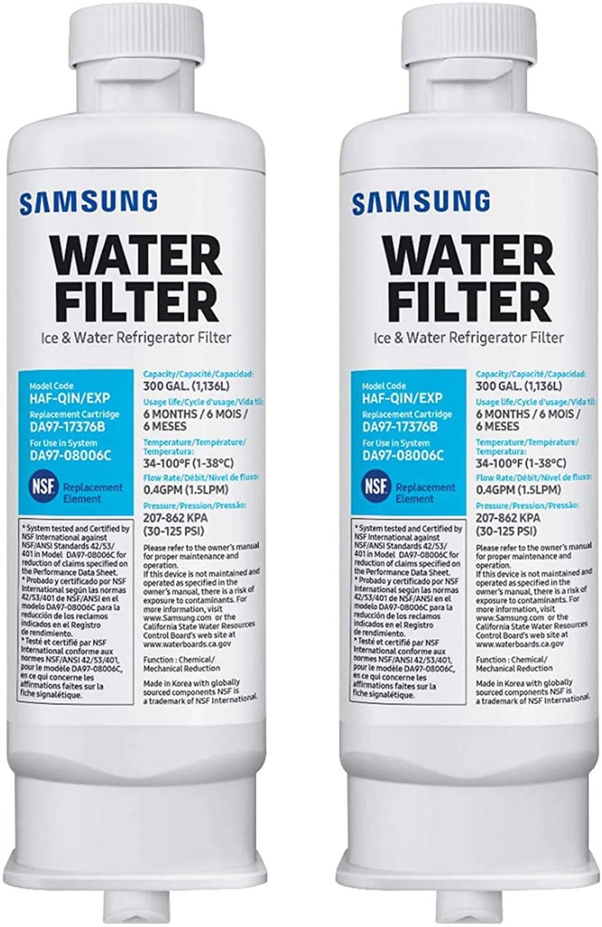 2 Pcs Refrigerator Water Filter I3062