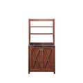 Vintage Walnut Baker Rack with Double Doors A36618